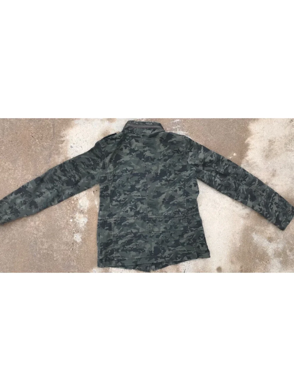 A.N.A. A New Approach Women Green Camo Denim XS Jacket